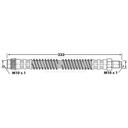 Borg & Beck Brake Hydraulic Hose Line Rear Left BBH6277