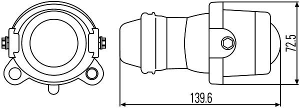 Hella 1NL 008 090-017 Front Fog Light