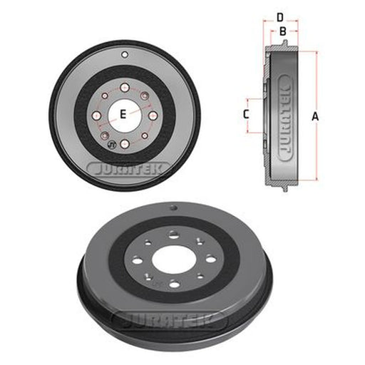 Juratek Brake Drum Assembly Rear JDR027
