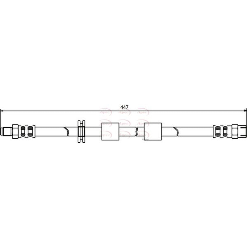 Apec Brake Hydraulic Hose Line Front HOS3282