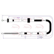 Apec Handbrake Cable Left Rear CAB1118