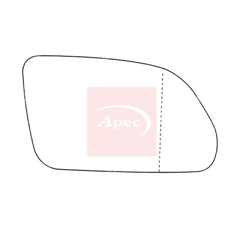 Apec Exterior Wing Mirror Glass Right AMS2336