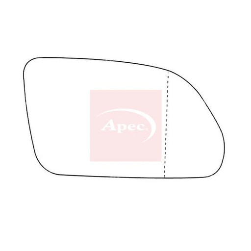 Apec Exterior Wing Mirror Glass Right AMS2336