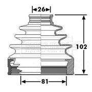 Borg & Beck Drive Shaft Bellow Kit Front Left BCB6267