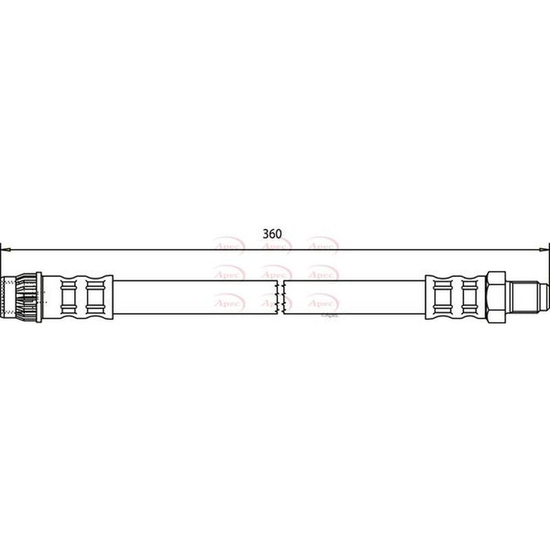 Apec Brake Hydraulic Hose Line Front HOS3744