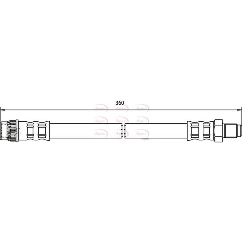 Apec Brake Hydraulic Hose Line Front HOS3744