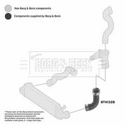 Borg & Beck Intercooler Turbo Charge Air Hose BTH1328