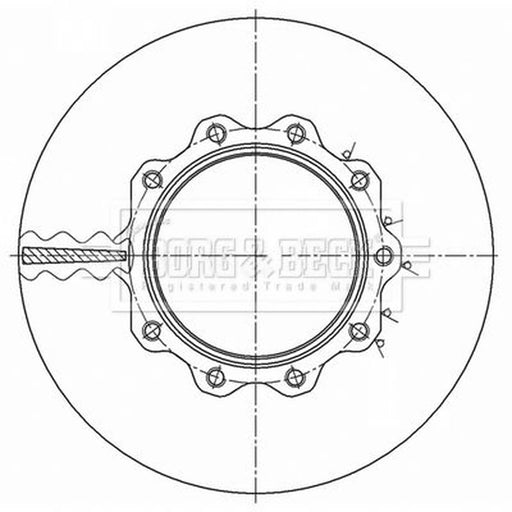 Borg & Beck 2 x Vented Front Brake Discs BBD32637
