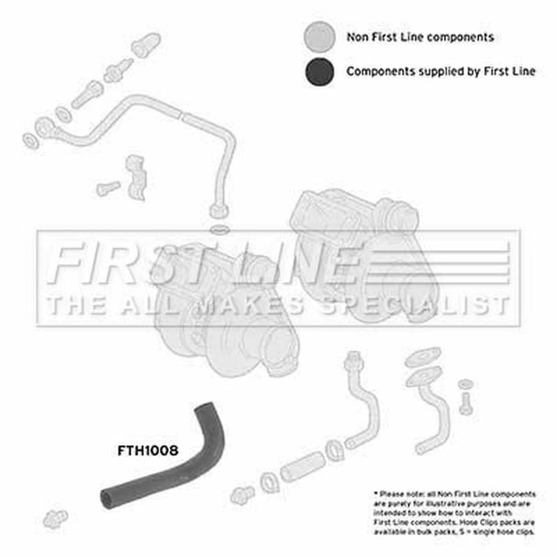 First Line Intercooler Turbo Charge Air Hose FTH1008