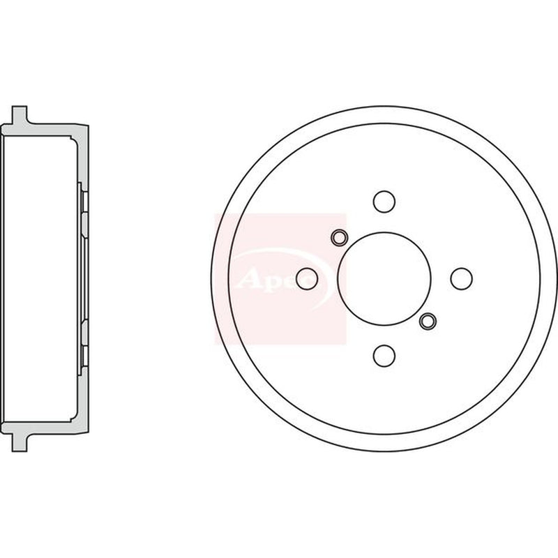 Apec Brake Drum Assembly Rear DRM9966