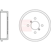 Apec Brake Drum Assembly Rear DRM9966