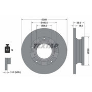 Textar 2 x Rear Brake Discs 92316903