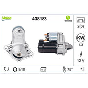 Valeo Starter Motor 12V 1.3kW Teeth 438183