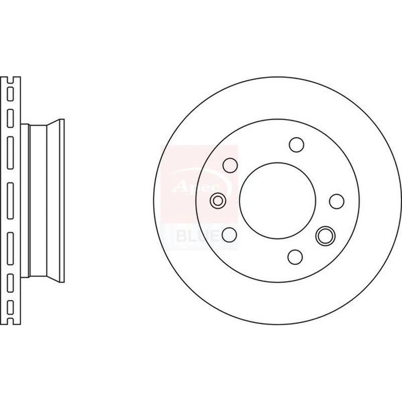 Apec 2 x Vented Front Brake Discs SDK6104