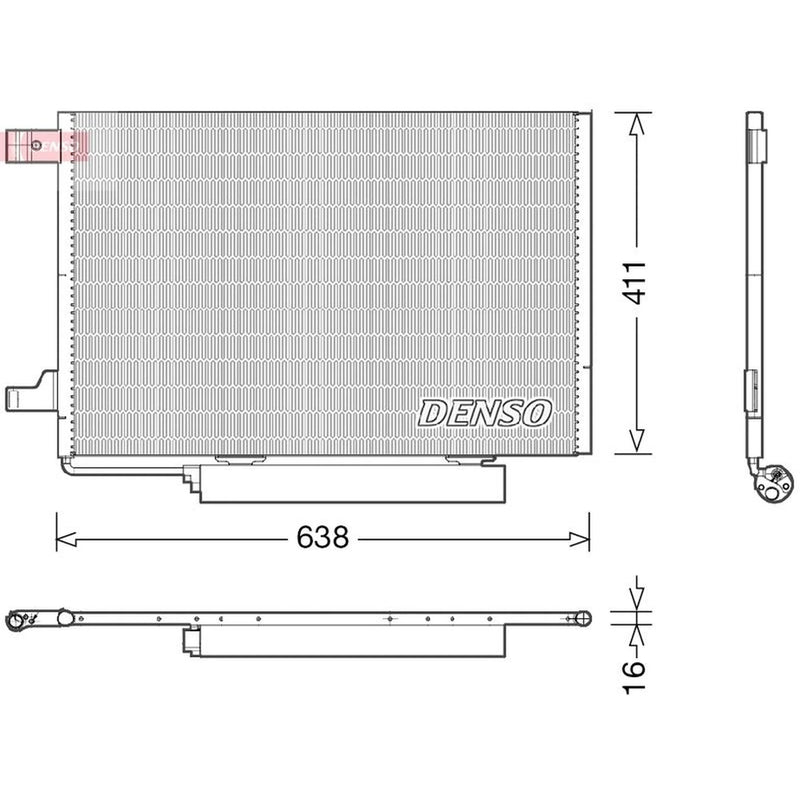 Denso Air Conditioning Condenser DCN17006