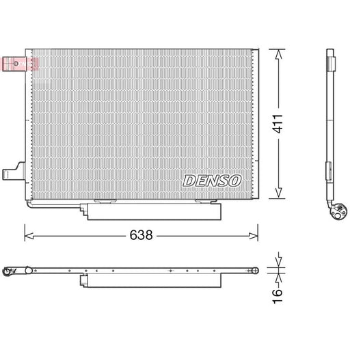 Denso Air Conditioning Condenser DCN17006