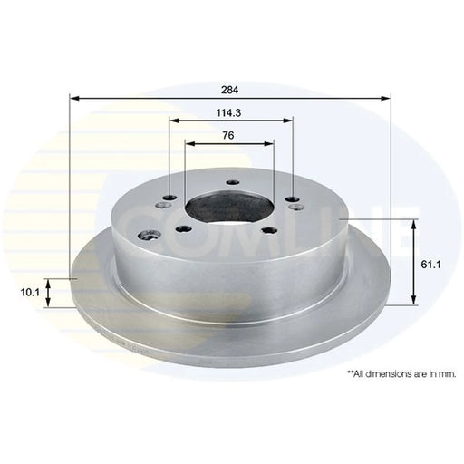 Comline 2 x Solid Rear Brake Discs ADC1036