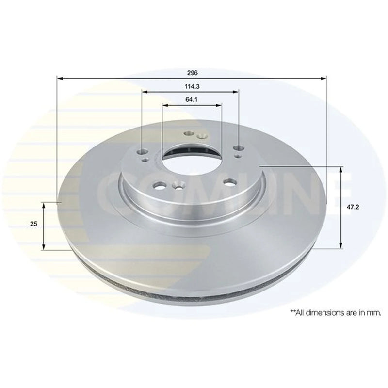 Comline 2 x Front Brake Discs ADC0558V