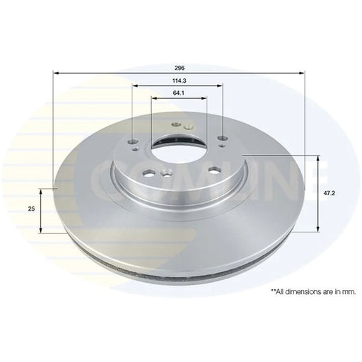 Comline 2 x Front Brake Discs ADC0558V