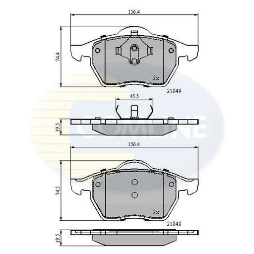 Comline 4 x Front Brake Pad Set CBP0715