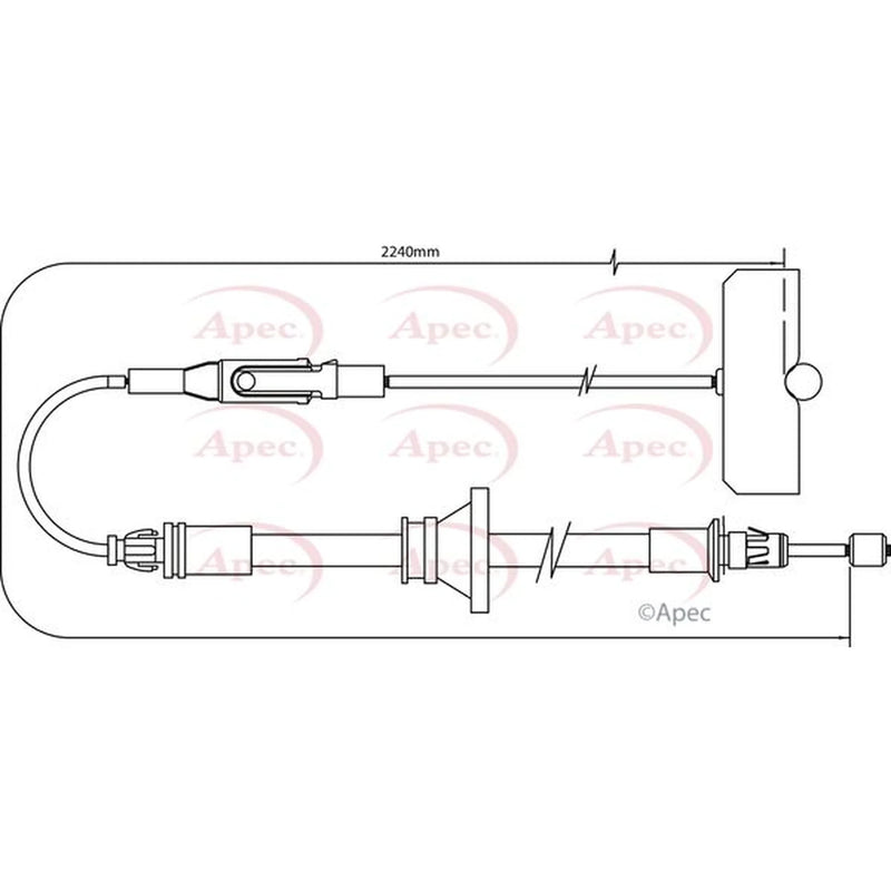 Apec Handbrake Cable Centre CAB1491
