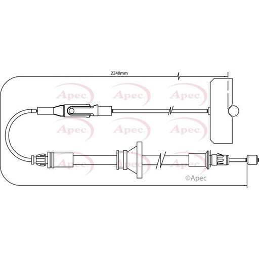 Apec Handbrake Cable Centre CAB1491