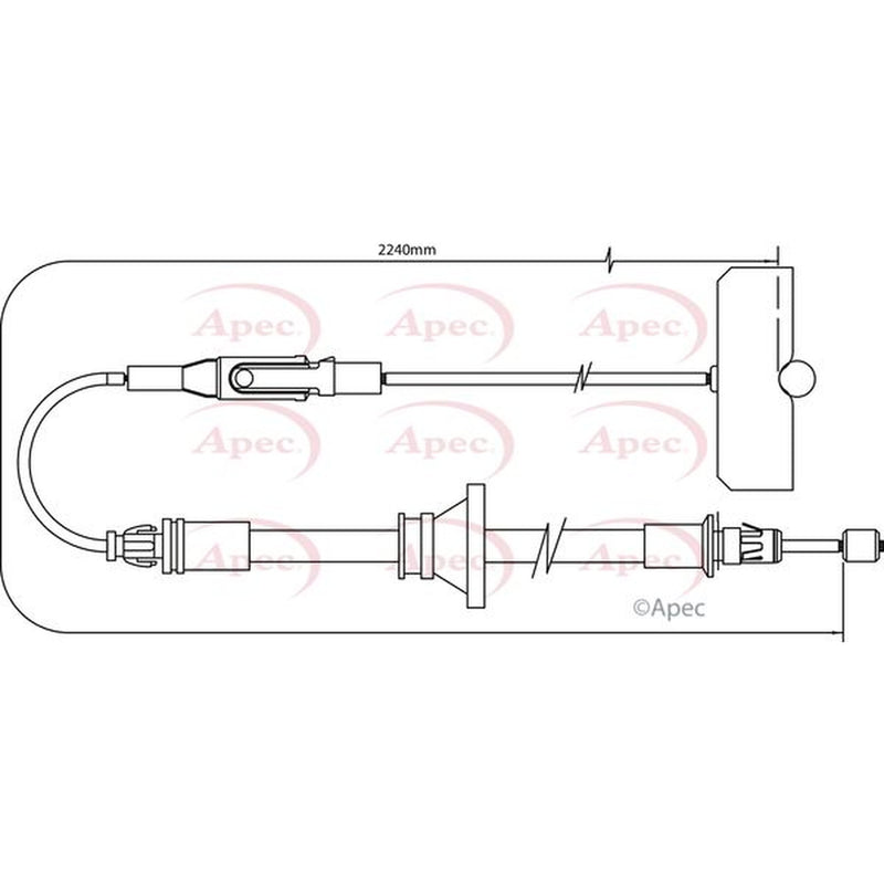 Apec Handbrake Cable Centre CAB1491