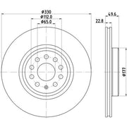 DON 2 x Internally Vented Front Brake Discs PCD21952