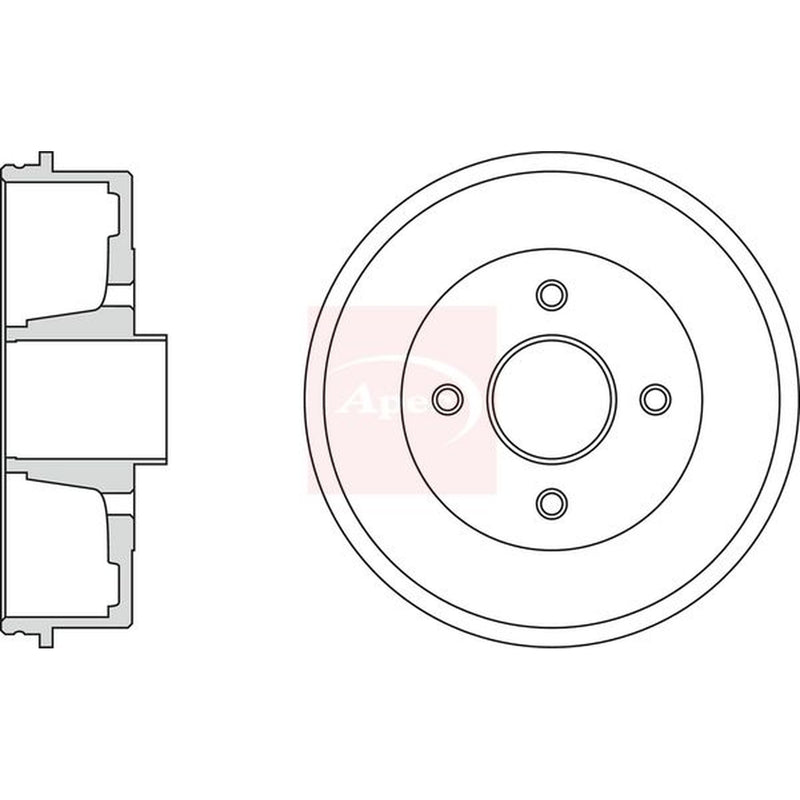 Apec Brake Drum Assembly Rear DRM9911