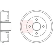 Apec Brake Drum Assembly Rear DRM9911