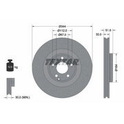 Textar 2 x Perforated Front Brake Discs 92289905