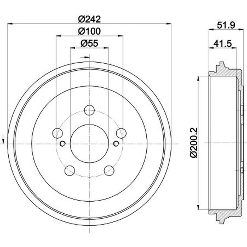 Mintex Brake Drum Assembly Rear MBD439
