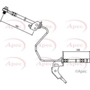 Apec Brake Hydraulic Hose Line Rear Right HOS3688