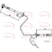 Apec Brake Hydraulic Hose Line Rear Right HOS3688