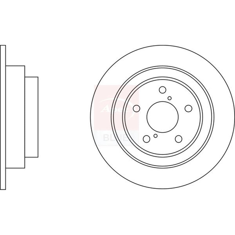 Apec 2 x Solid Rear Brake Discs SDK6266
