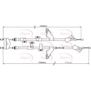 Apec Handbrake Cable Centre CAB1152