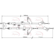 Apec Handbrake Cable Centre CAB1152