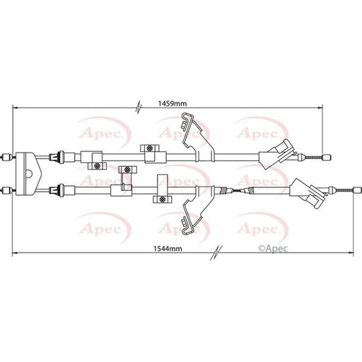Apec Handbrake Cable Centre CAB1152