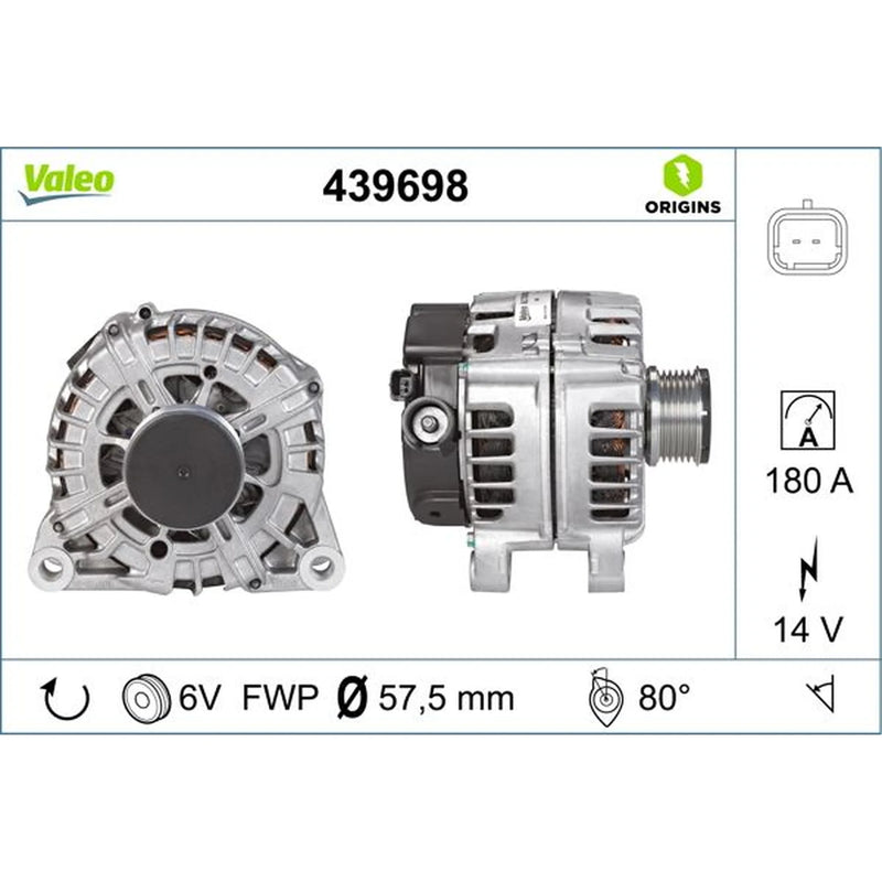 Valeo Car Alternator 12V 439698