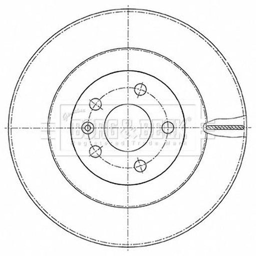 Borg & Beck 2 x Vented Rear Brake Discs BBD5477