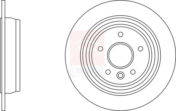 Apec 2 x Brake Disc Set Solid