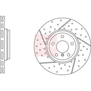 Apec 2 x Perforated/Vented Rear Brake Discs DSK3050