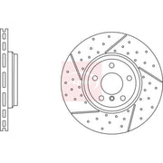 Apec 2 x Perforated/Vented Rear Brake Discs DSK3050