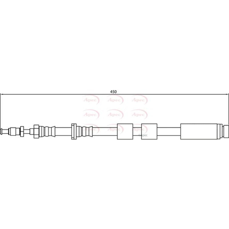 Apec Brake Hydraulic Hose Line Rear Left HOS4153