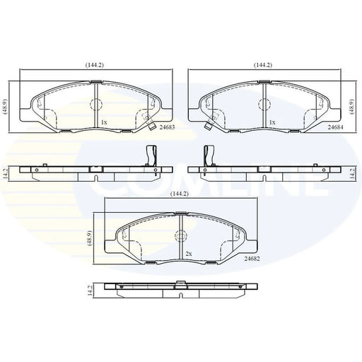 Comline 4 x Front Brake Pad Set CBP36044