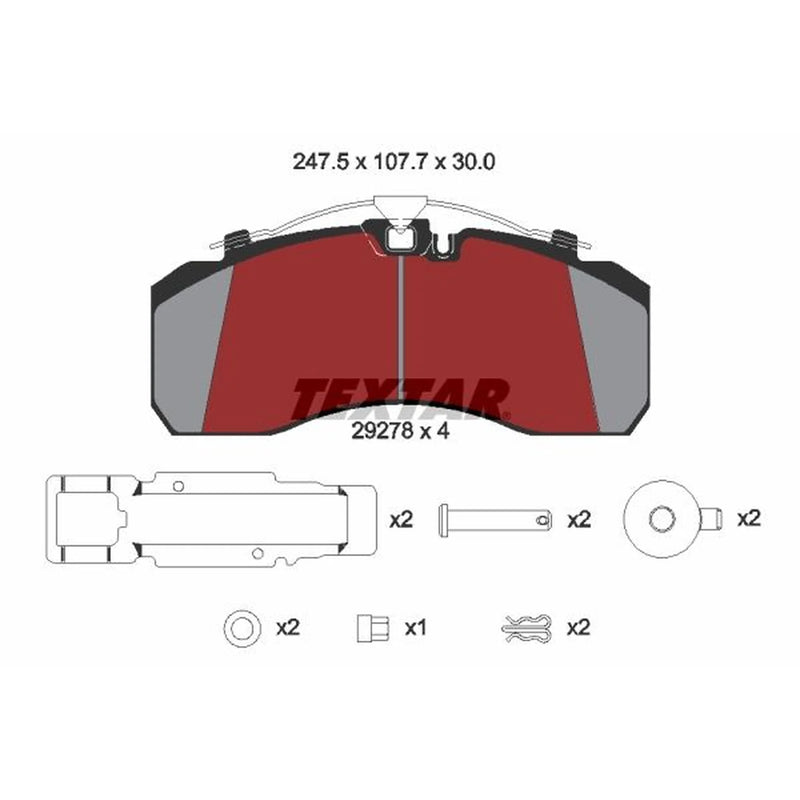 Textar Brake Pad Set 2927803