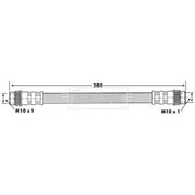 Borg & Beck Brake Hydraulic Hose Line Rear Left BBH6765