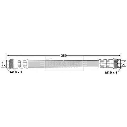 Borg & Beck Brake Hydraulic Hose Line Rear Left BBH6765