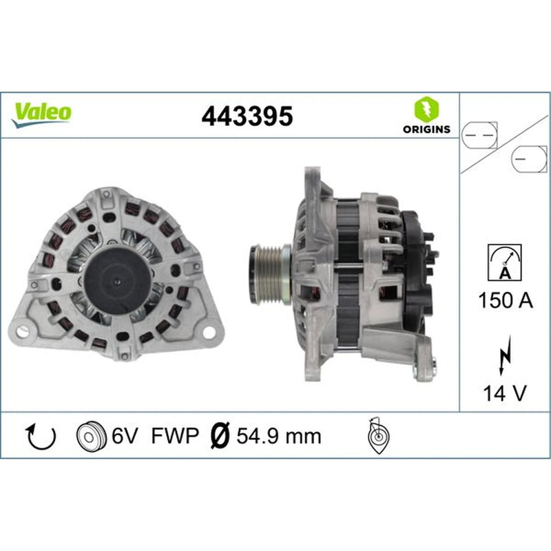 Valeo Car Alternator 12V 443395