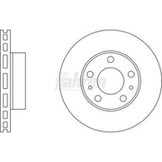 Fahren 2 x Vented Front Brake Discs FBD6192